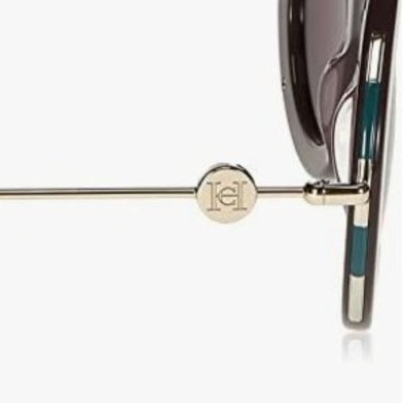 Carolina Herrera Sunglasses CH0020 Violet Oval Round Oversized Acetate - Picture 9 of 16